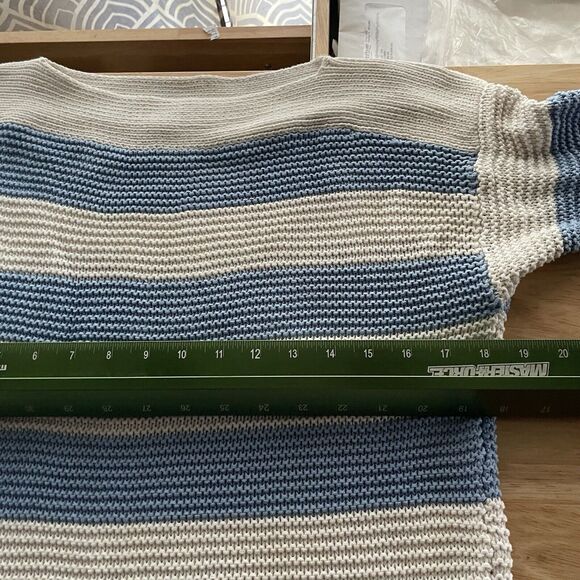 Lauren Ralph Lauren Sweater Classic Nautical Striped Knit Pullover Womens Large - Picture 4 of 7